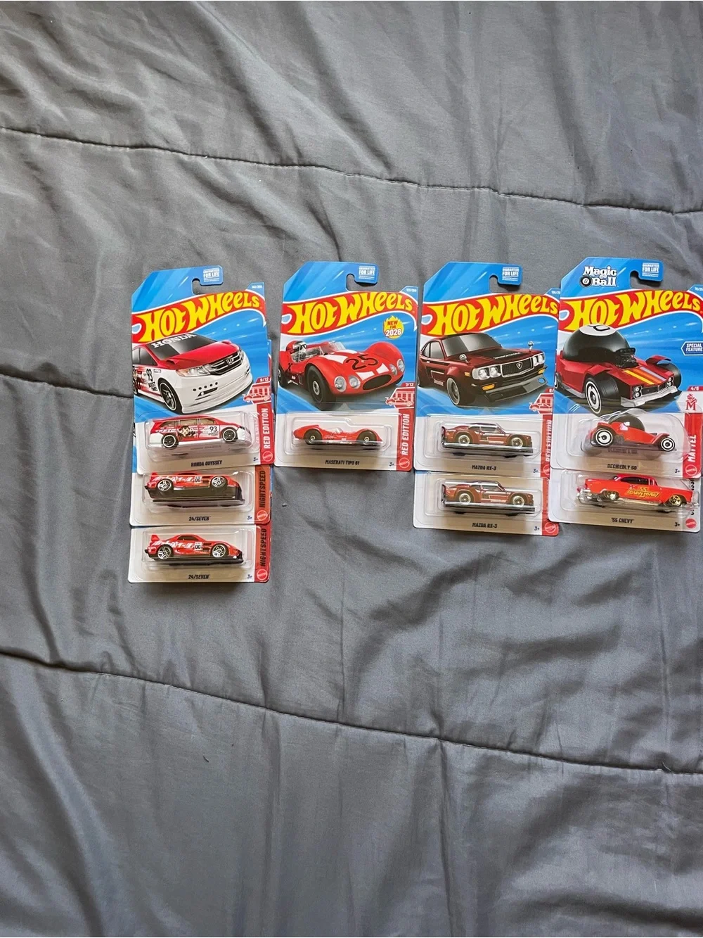 Hot Wheels Red Die-Cast Car Pack — Collectible Racing Vehicles
